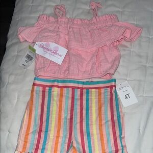 Bonnie Jean Multicolor Striped Kids Shorts